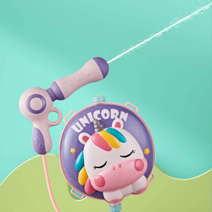 اسباب بازی تفنگ آب پاش مدل کوله پشتی مخزن دار طرح اسب تک شاخ Water Gun Backpack Unicorn_اسباب بازی تفنگ